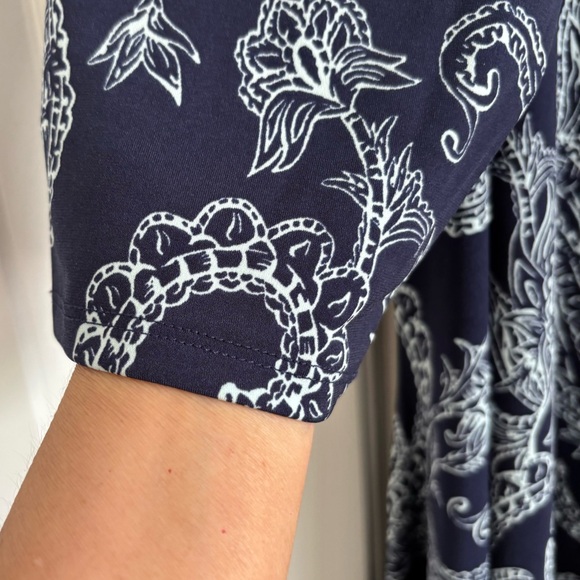 Navy and White Paisley Dress - Picture 5 of 5
